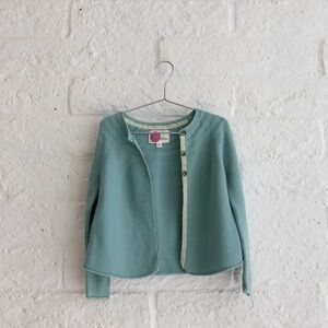 Mini Boden Teal Button-Up Cardigan - Girls Size 5-6 Years